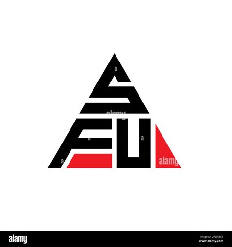 SFU triangle letter logo design with triangle shape. SFU triangle logo design monogram. SFU ...