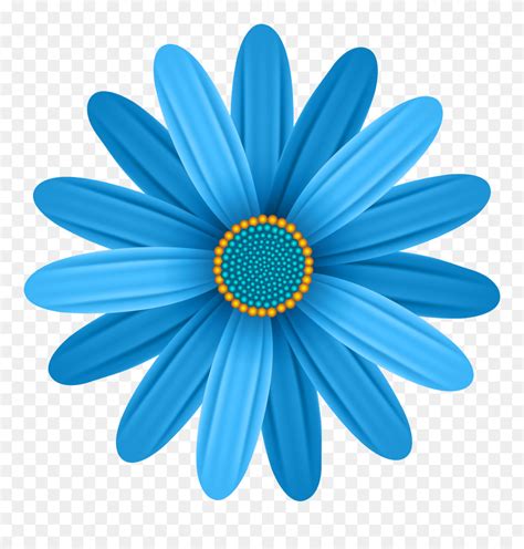 Download Blue Flower Transparent Png Clip Art Image - African Daisy (#440344) - PinClipart