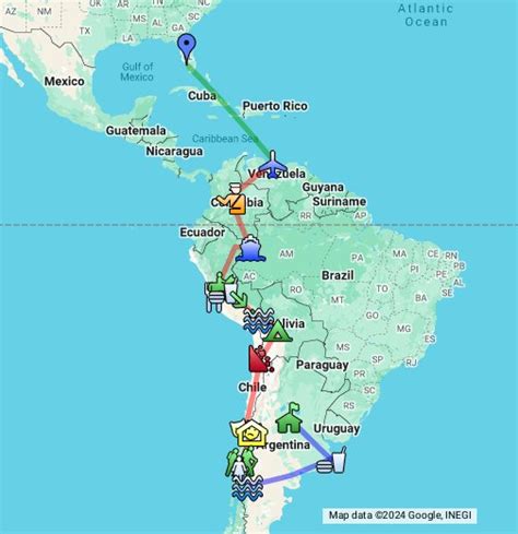 Journey of Ernesto "Che" Guevara: "The Motorcycle Diaries" - Google My Maps