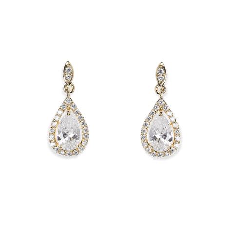 Share more than 149 gold crystal teardrop earrings best - seven.edu.vn