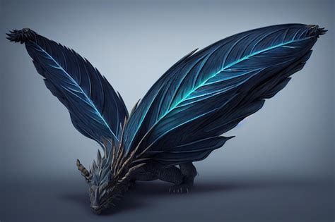 Premium Photo | Fantasy dragon feathers digital art 3D illustration. 3d rendering. Raster ...