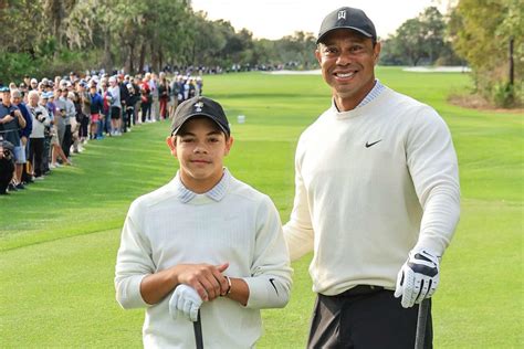 Tiger Woods Caddies — Without a Noticeable Limp — for Son Charlie at ...