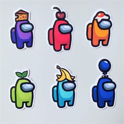 Among Us Stickers (Hat Edition), Hobbies & Toys, Stationery & Craft, Stationery & School ...