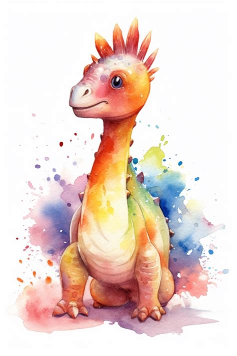 Premium AI Image | Watercolor painting of a dragon