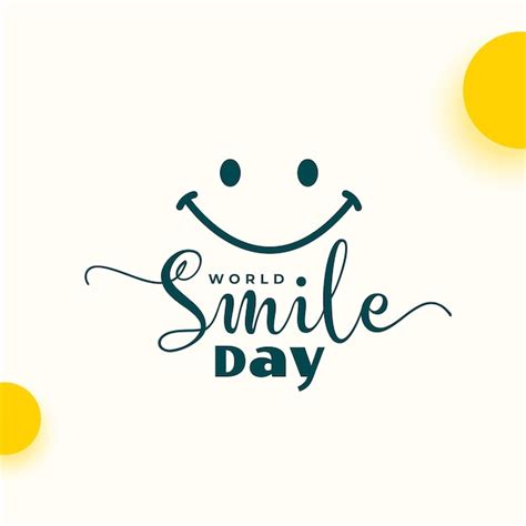 Free Vector | Nice world smile day celebration card with cute cartoon face vector