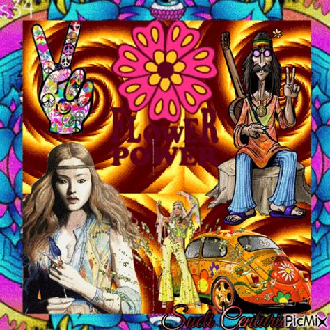 Hippie Flower Power of the 70s - Free animated GIF - PicMix