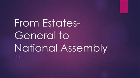 From Estates-General to National Assembly - ppt download
