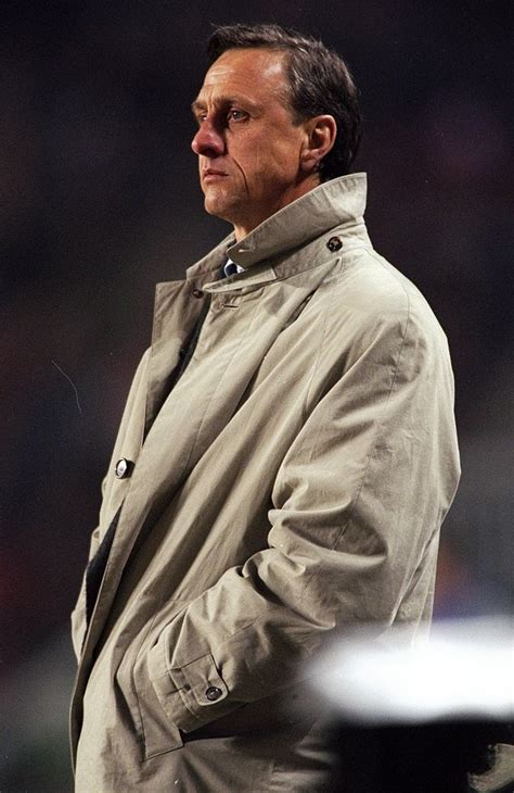 Barcelona Manager Johan Cruyff in UEFA Cup Match