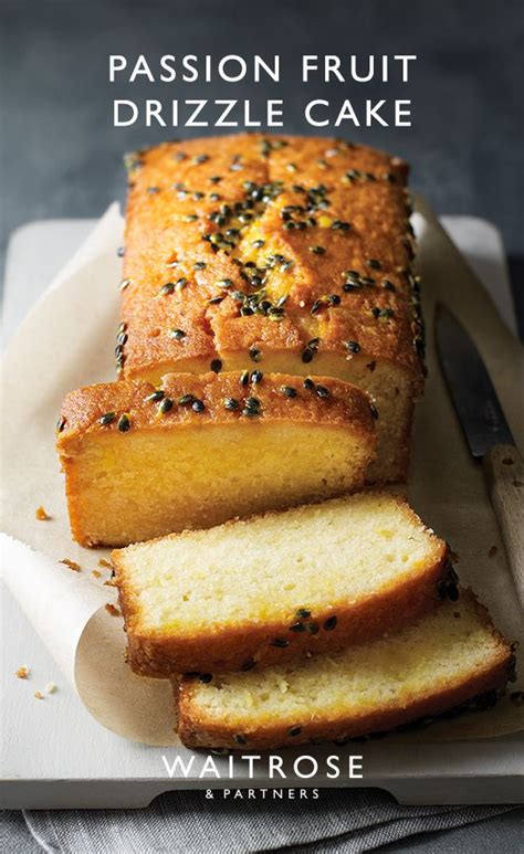 Passion fruit drizzle cake | Fruit recipes, Waitrose food, Loaf cake ...