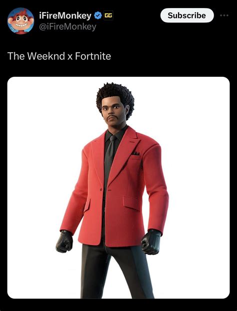 THE WEEKND FORTNITE SKIN! (via: iFireMonkey) : r/FortniteLeaks