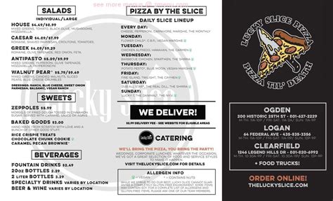 Online Menu of Lucky Slice Pizza Restaurant, Ogden, Utah, 84401 - Zmenu