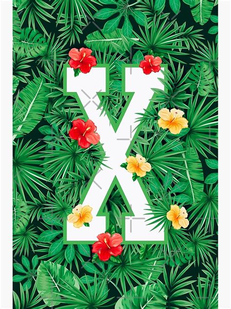 "Capital Letter X Alphabet Monogram Initial Flower Gardener" Poster for Sale by GrandeDuc ...