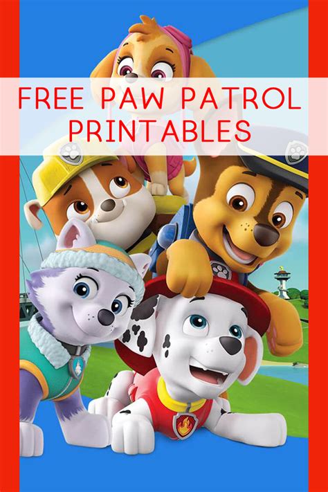 Paw Patrol Printables - all crafty things