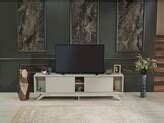 Tiramisubest Mid Century Modern Design of Wooden TV Stand, Grey - ShopStyle