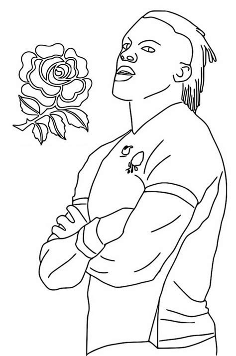 Coloring page Rugby World Cup 2023 : Maro Itoje 7