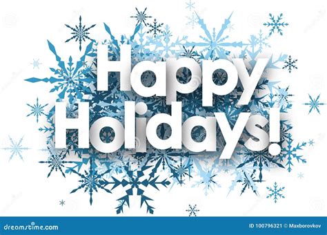 Happy Holidays Background with Snowflakes. Stock Vector - Illustration of celebration, color ...