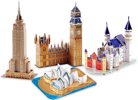 Amazon.com: 3D Kids Puzzles (Four 3D Puzzles for Kids in Individual Color Boxes and can be Used ...