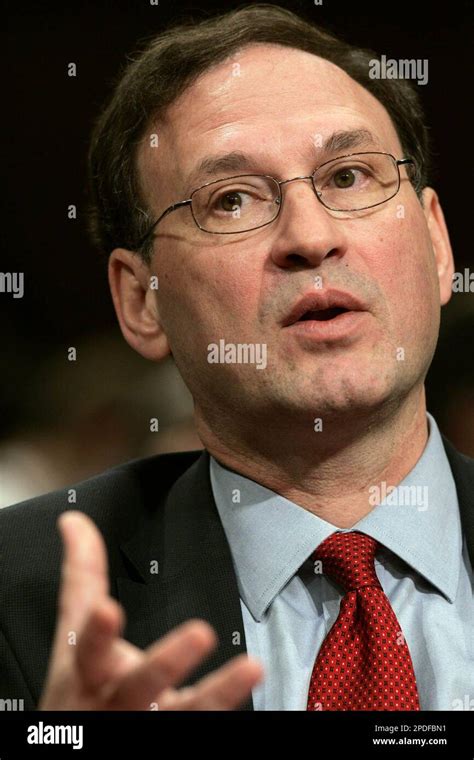 Supreme Court nominee Samuel Alito gestures while testifying on Capitol ...