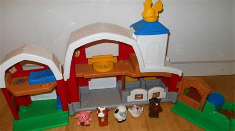 Fisher price little people animal sounds farm/barn toy review - YouTube