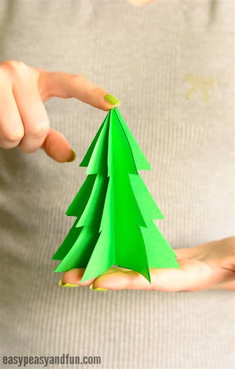 3D Paper Christmas Tree Template - Easy Peasy and Fun