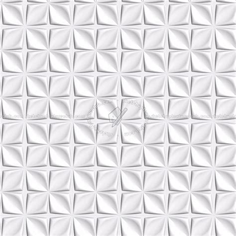 White Interior 3D Wall Panel Texture Seamless