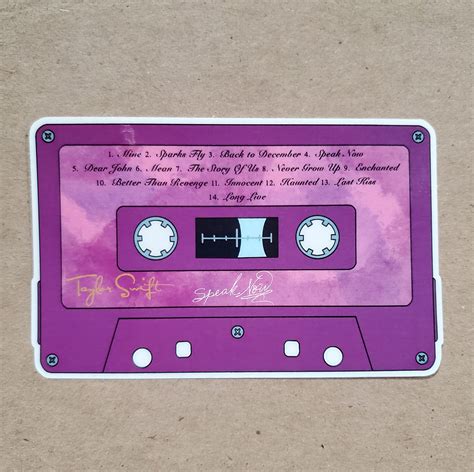 Taylor Swift Speak Now album Cassette sticker | Etsy in 2021 | Taylor swift speak now, Taylor ...