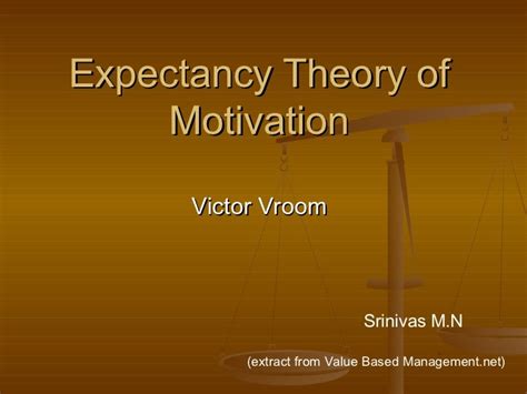 Expectancy theory