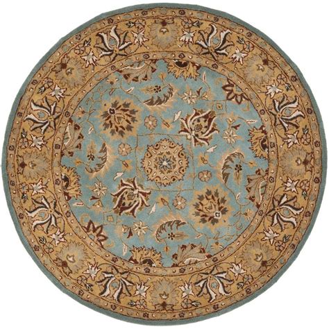 Safavieh Heritage Blue/Gold 10 ft. x 10 ft. Round Area Rug-HG958A-10R - The Home Depot