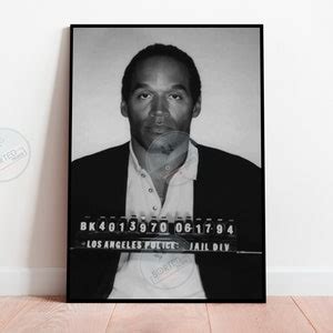 Buy O. J. Simpson Mugshot Poster, Celebrity Mugshot, Art Prints ...