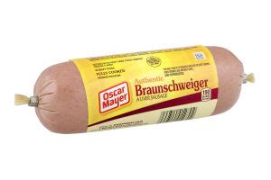 Oscar Mayer Authentic Braunschweiger Liver Sausage Oscar Mayer ...