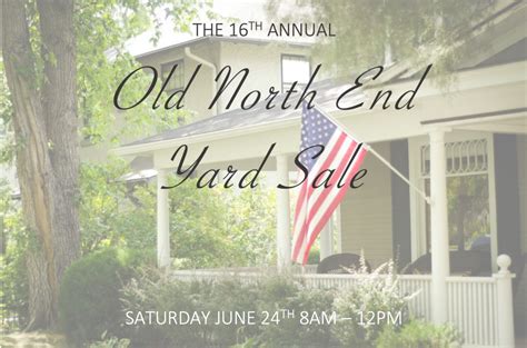 The 16th Annual Old North End Yard Sale – The Old North End Neighborhood