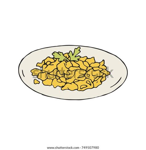 Scrambled Eggs Stock Vector (Royalty Free) 749507980 | Shutterstock