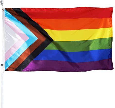 Homissor Progress Pride Rainbow Flag 3x5 ft- LGBT Community Gay Pride ...