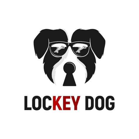 Premium Vector | Double meaning logo design combination dog and key hole