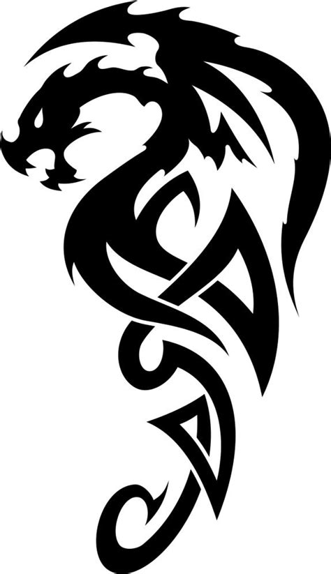 Dragon Silhouette Tattoo Design