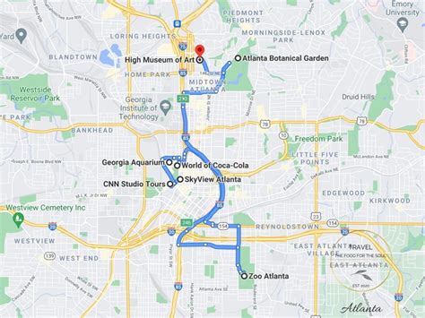 Atlanta Attractions Map | Travel The Food For The Soul