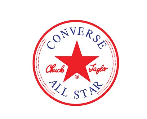 Converse All Star Logo Brand Shoes Red And Blue Symbol Design Vector Illustration 23599722 ...