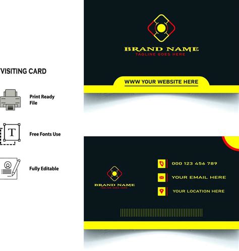 visiting card design 23632709 Vector Art at Vecteezy