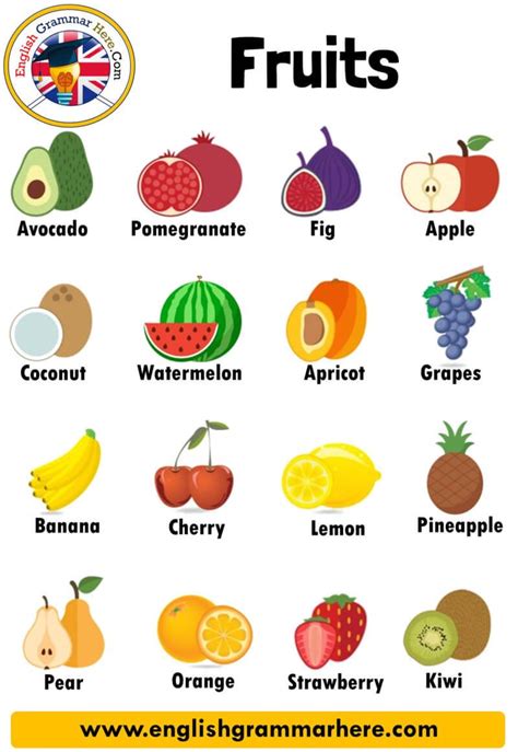 English Fruits Names List, Definition and Examples FRUITS VOCABULARY If ...