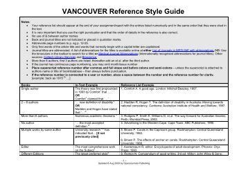 References/Bibliography Vancouver Style “How-to ... - Scriptie Saver