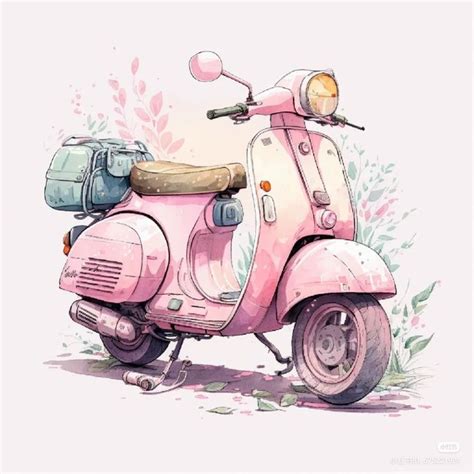 Pin by PaperandMe on watercolour 水彩 in 2023 | Drawings, Vespa ...