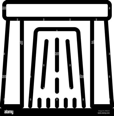 Simple line icon of a greekstyle colonnade, perfect for architectural design concepts Stock ...