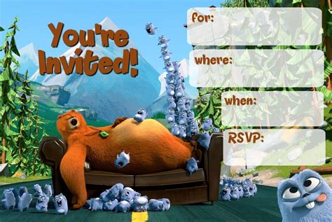 Grizzy and the lemmings birthday invitation – Artofit