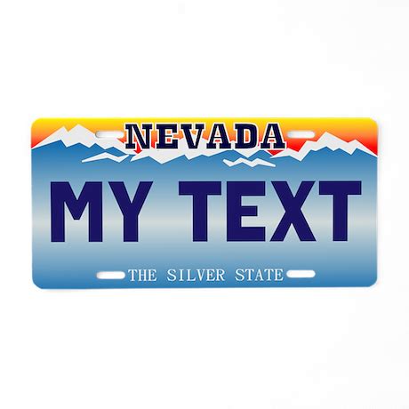 Nevada Silver State Custom Aluminum License Plate by WerewolfSpeedShop