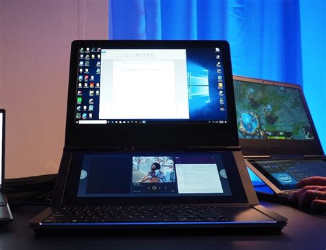 The Intel Honeycomb Glacier laptop gives you two adjustable screens