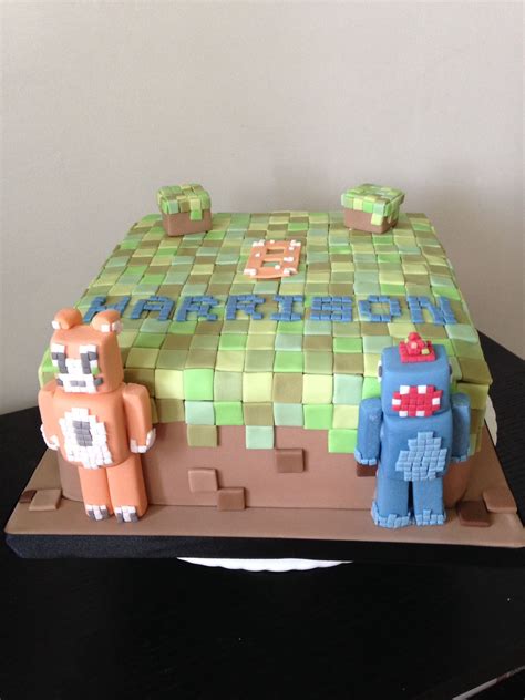 Minecraft birthday cake with Stampylongnose and Ballistic squid | Fun ...