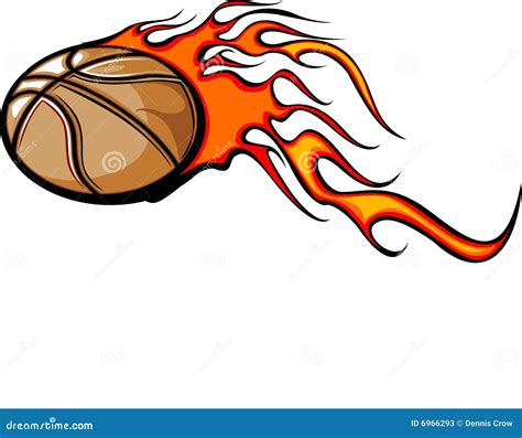 Flaming Basketball stock vector. Illustration of balls - 6966293