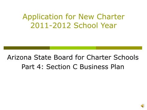 PPT - Application for New Charter 2011-2012 School Year PowerPoint Presentation - ID:1769708