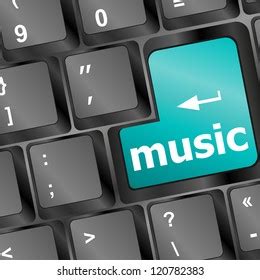 Computer Keyboard Music Key Technology Background Stock Illustration ...