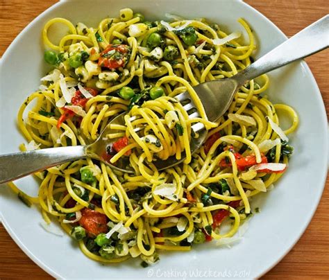 Cooking Weekends: Corn Spaghetti with Wine Braised Veggies